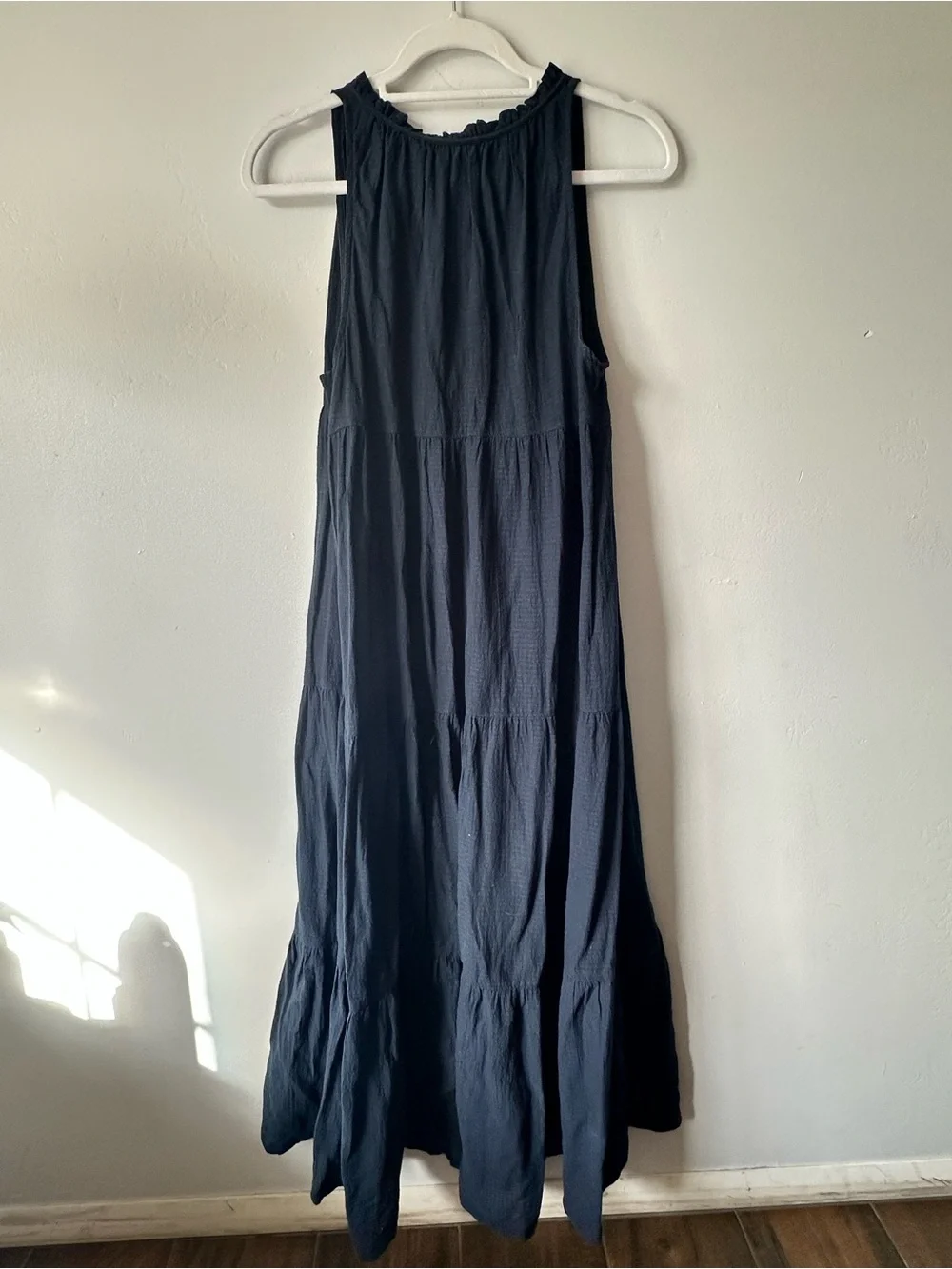 J. Crew Tiered Maxi Beach Dress in Crinkle Gauze Medium